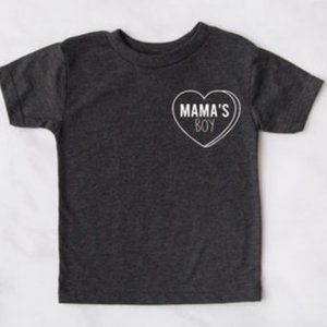 NEW W/TAGS Mamas boy black kids graphic tee